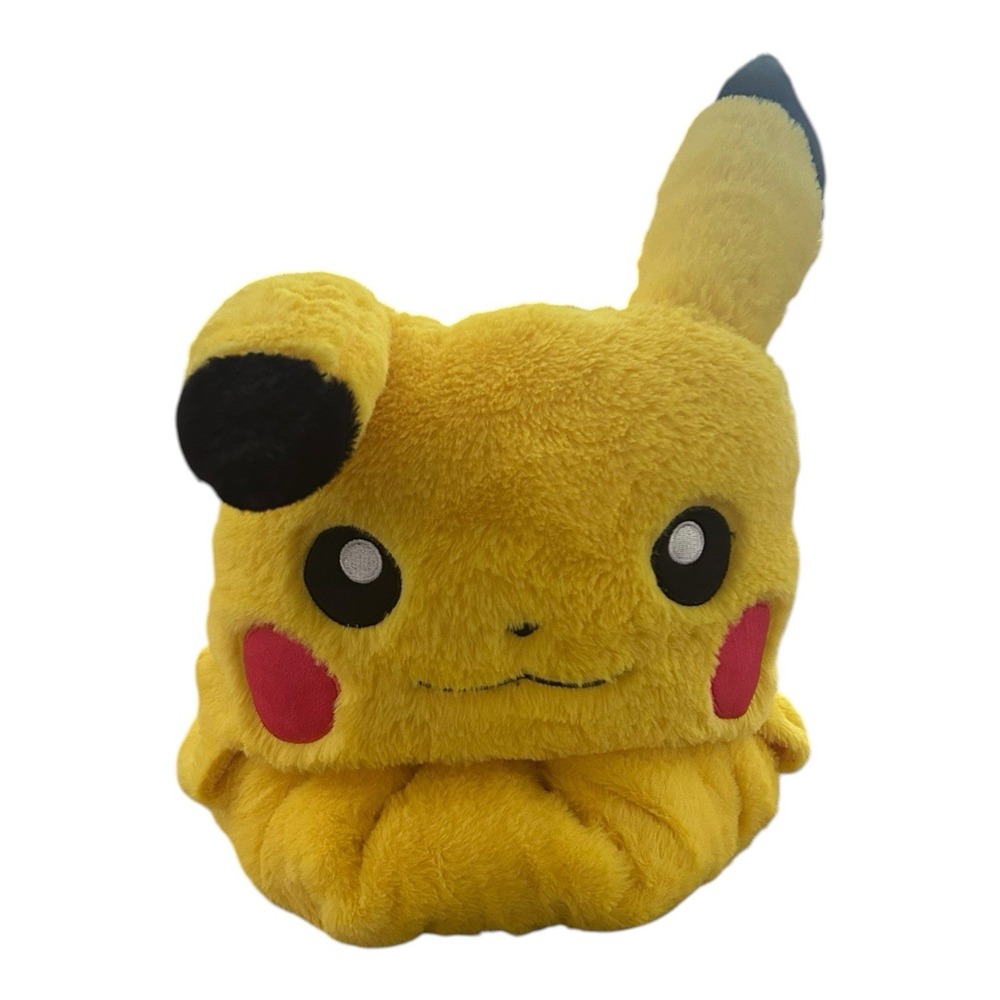 Pokemon Pikachu Hooded Throw Blanket 30" x 50" Super Soft Kids